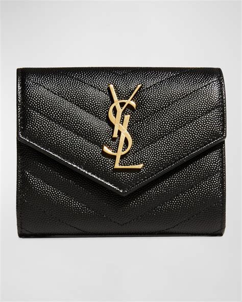 ysl trifold wallet|ysl zipper wallet.